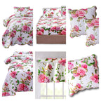 DaDa Bedding Romantic Roses Floral Bed in a Bag Set - Pink Cottage Bedding-0