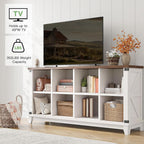 White Farmhouse Eight Cube Storage System Display Shelf-4
