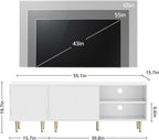 65 Inch TV Stand White Oak Entertainment-1