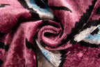Canvello Handmade Velvet Evil Eye Pattern Pillow – 16x24 Luxury Decorative Throw Cushion for Home Decor – Feather Down Insert, Vegetable-Dyed, Vibrant Pink Purple Accent for Sofa, Couch & Furniture,