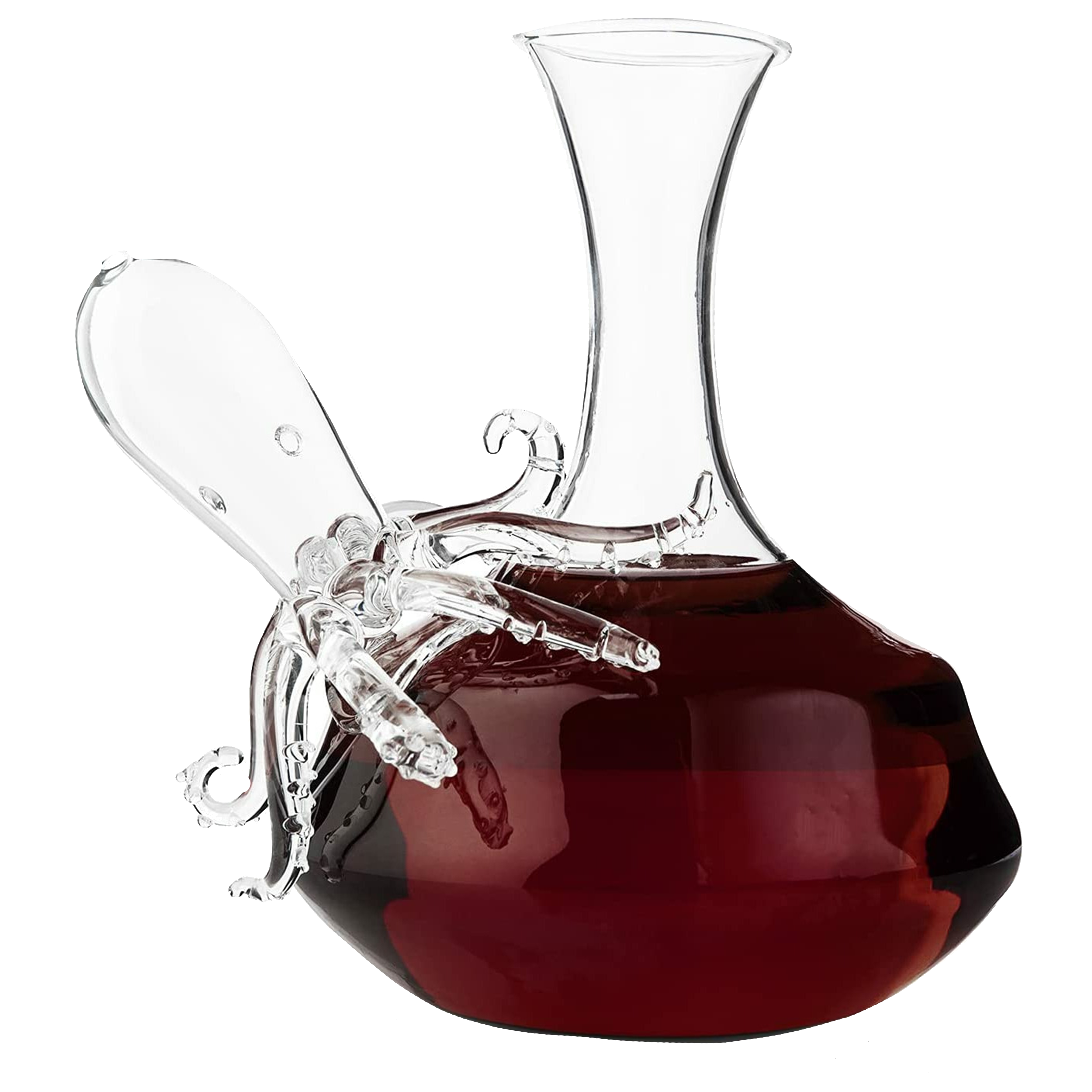 Octopus Tentacle Glass Decanter Handcrafted Decorative-0
