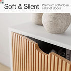 Modern 70 Inch TV Stand With Durable Adjustable Shelves-4