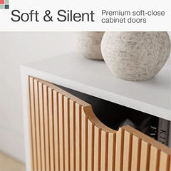 Modern 70 Inch TV Stand With Durable Adjustable Shelves-4