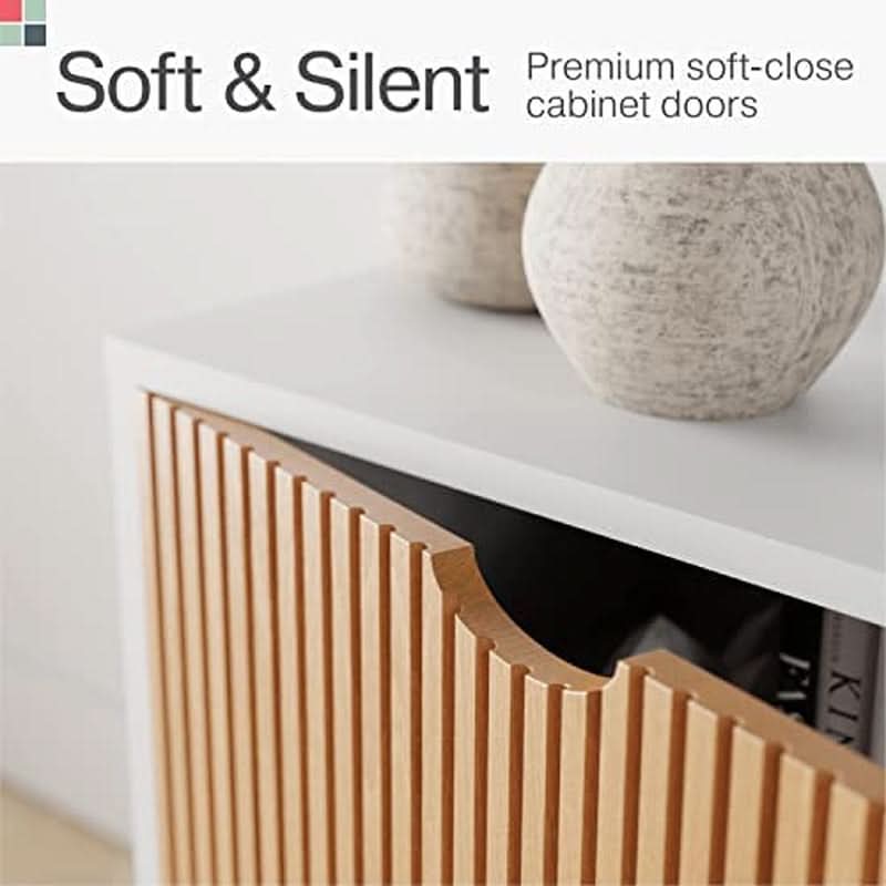 Modern 70 Inch TV Stand With Durable Adjustable Shelves-4