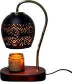 Candle Warmer Lamp Dimmable Black Hollow Lampshade