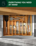 Silverware Drawer Organizer, Natural (9 Slots)-2