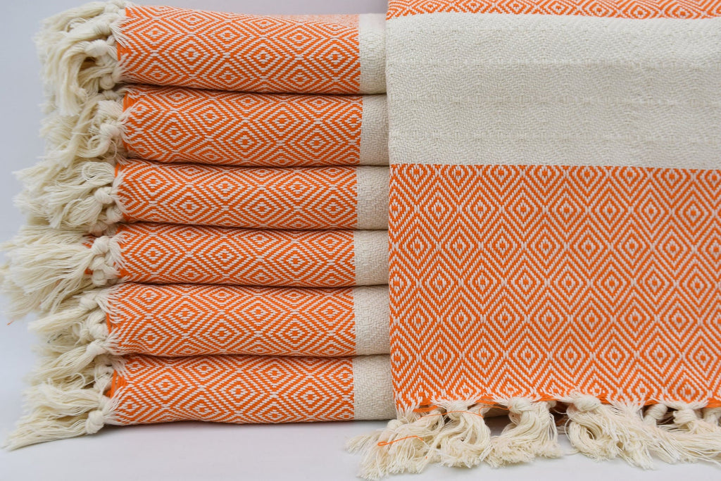 VENICE ORANGE TURKISH TOWEL-0