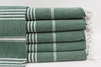 Dark Green Monaco Turkish Towel – Lightweight Quick Dry Beach & Bath Towel, Luxury Turkish Cotton Spa Towel, Travel & Pool Towel-2