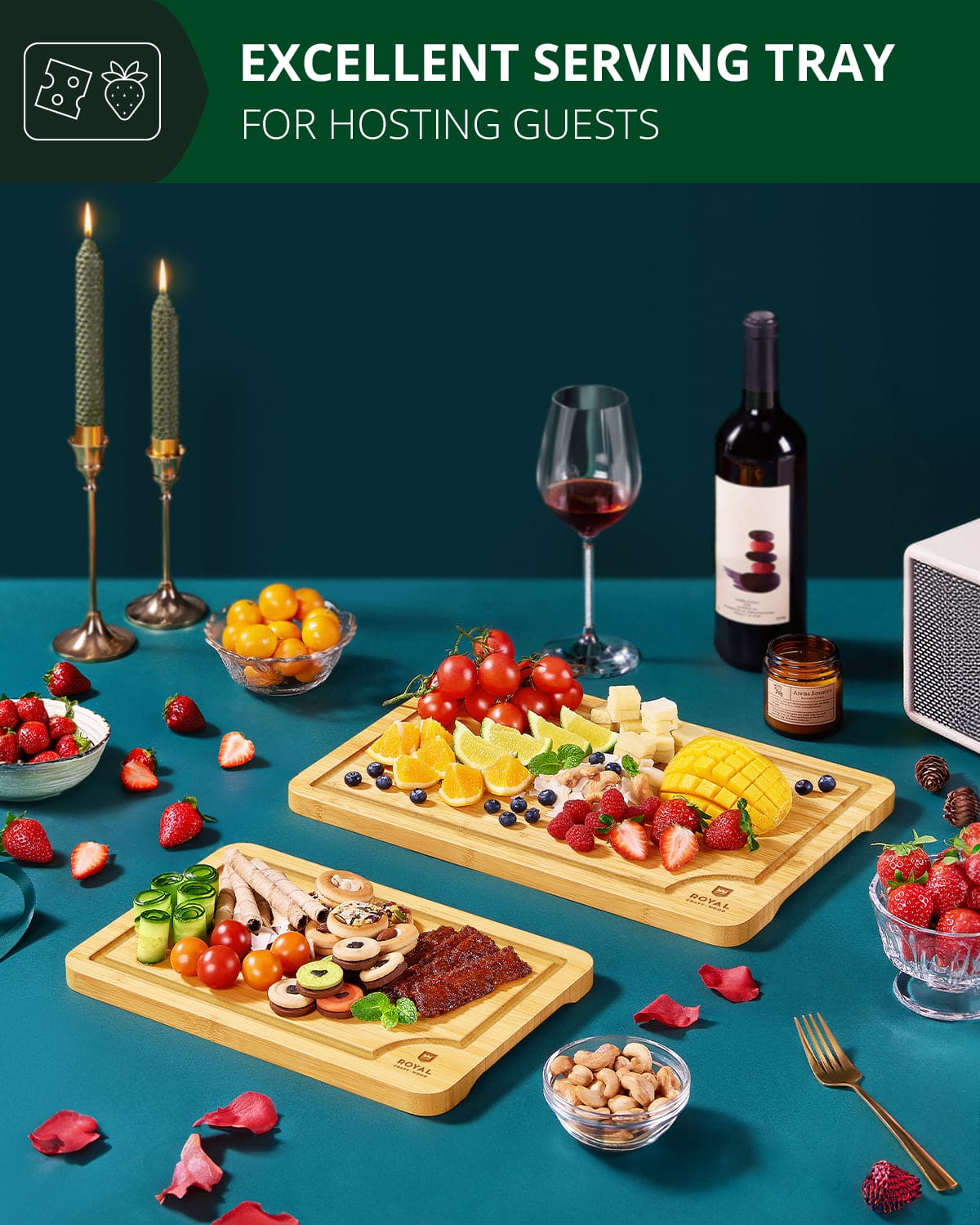 Cutting Board Set of 2, Bamboo-2