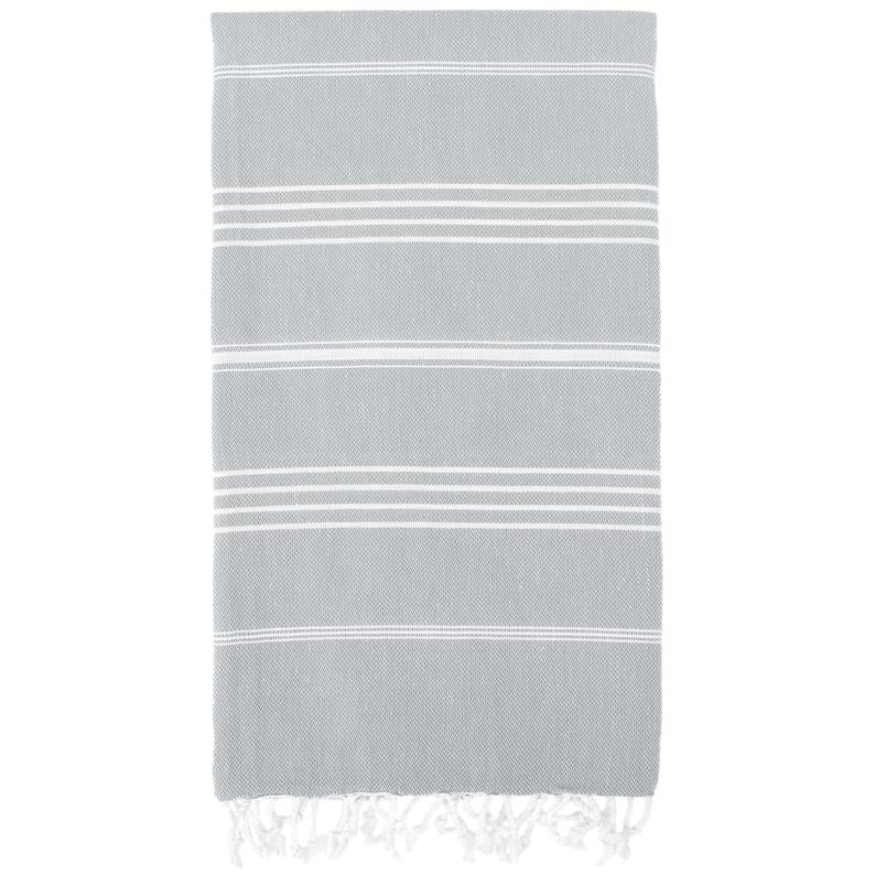 Light Grey Monaco Turkish Towel – Lightweight Quick Dry Beach & Bath Towel, Luxury Turkish Cotton Spa Towel, Travel & Pool Towel-3