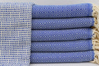 DOTTY DIAMOND BLUE TURKISH TOWEL-4