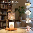 Candle Warmer Lamp With Programmable Timer Amber Glass