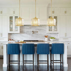 Gold Crystal Clear Pendant Lights For Kitchen Islands-1