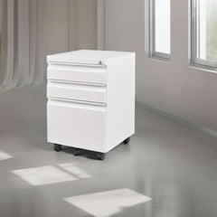 3 Drawer Mobile File Cabinet With Lock Under Desk Filing Cabinet For Home Office-0