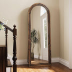 Arched Full Length Floor Mirror 63x21Inches Walnut-3