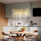 30 Inch Golden Crystal Raindrop Chandelier 10 Light-0