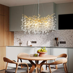30 Inch Golden Crystal Raindrop Chandelier 10 Light-0