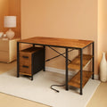 L Shaped Desk 47 Inch With Power Outlets For Home Office-0