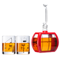 Ski Mountain Gondola Decanter & Glasses for Wine & Whiskey - 34oz