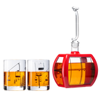 Ski Mountain Gondola Decanter & Glasses for Wine & Whiskey - 34oz