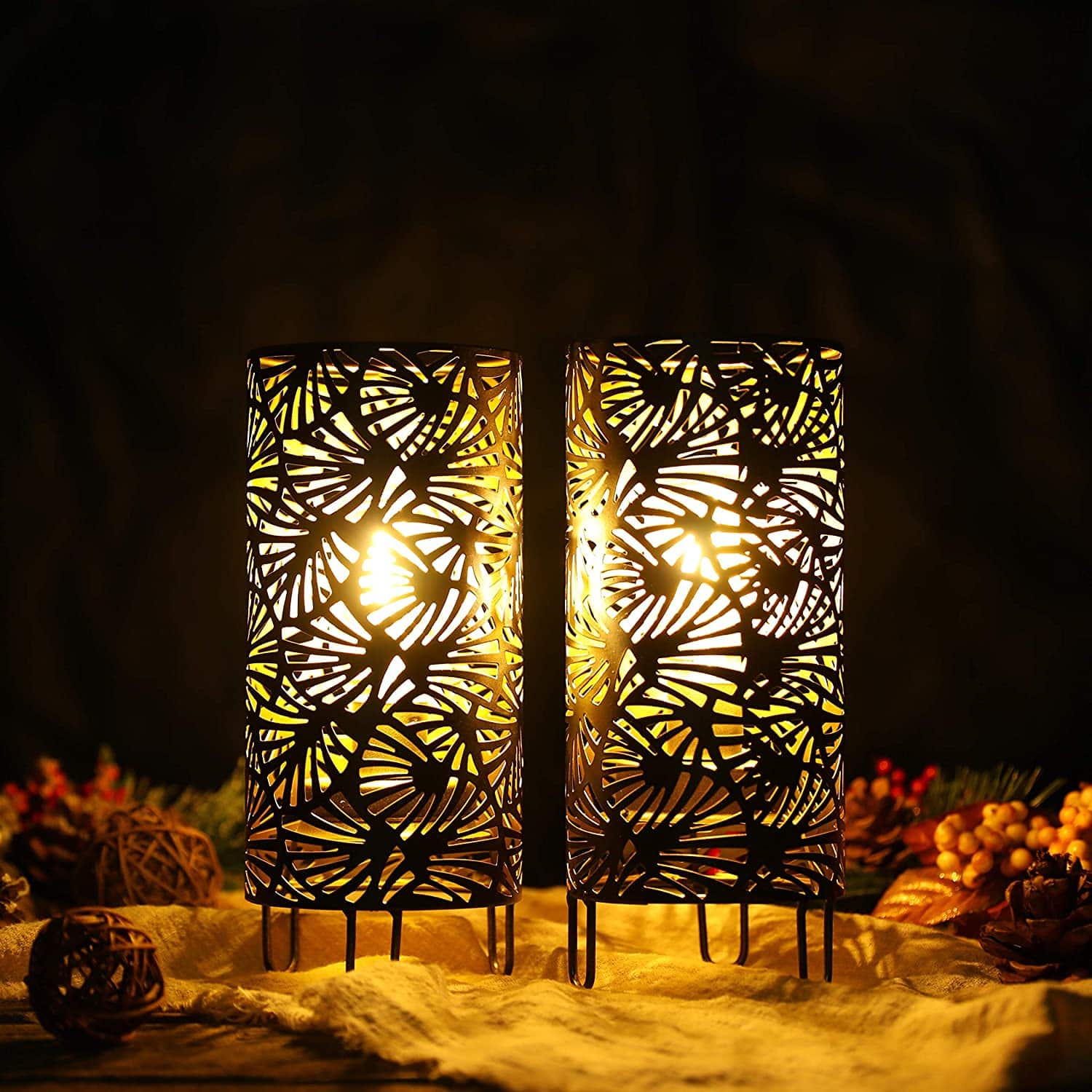 9''High Metal Lamp Battery Powered Metal Lamp（Set of 2）-4