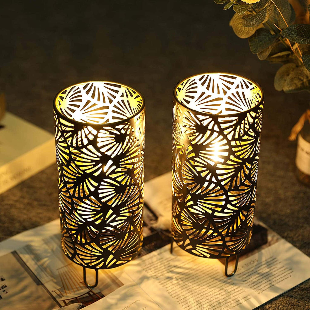 9''High Metal Lamp Battery Powered Metal Lamp（Set of 2）-3