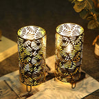 9''High Metal Lamp Battery Powered Metal Lamp（Set of 2）-3