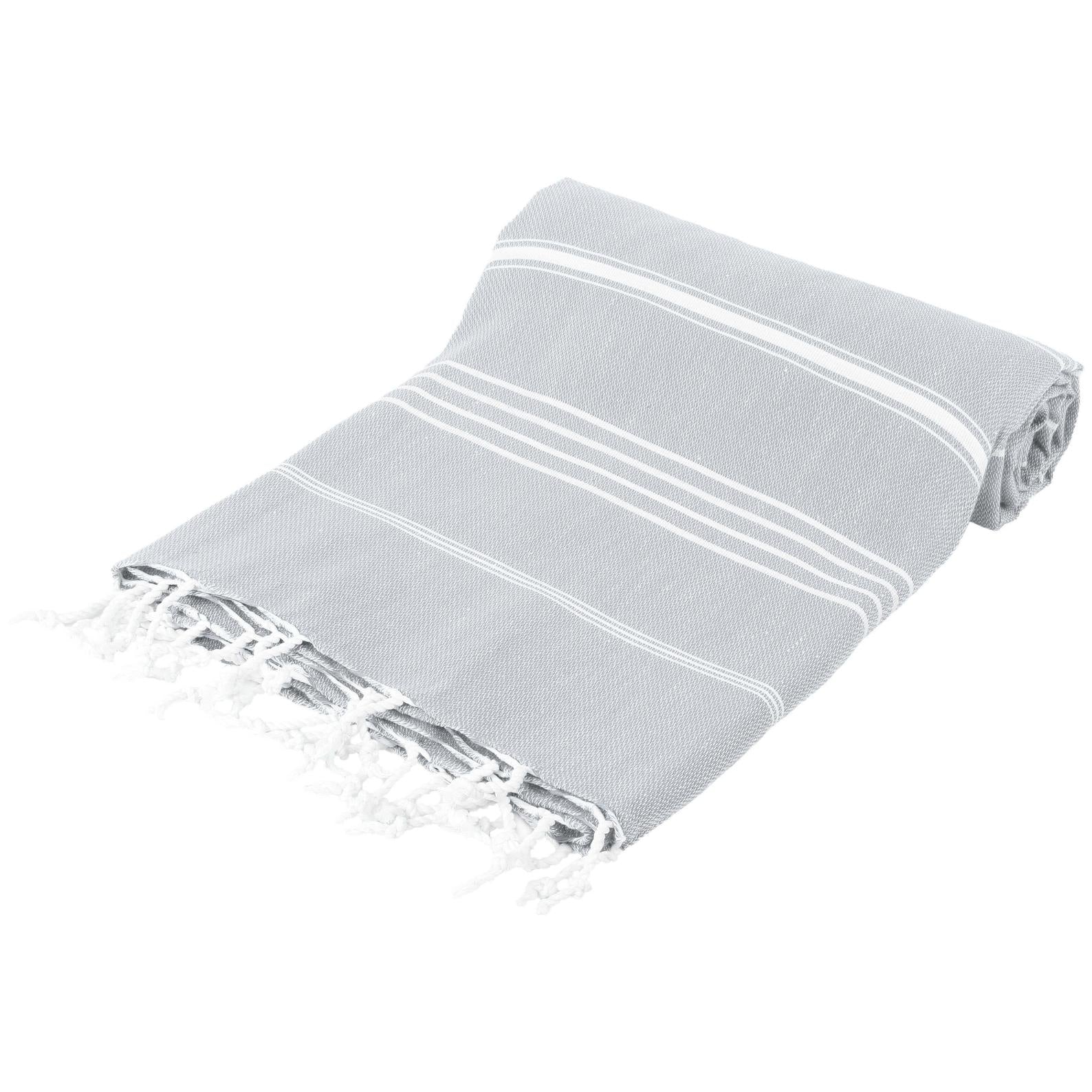 Light Grey Monaco Turkish Towel – Lightweight Quick Dry Beach & Bath Towel, Luxury Turkish Cotton Spa Towel, Travel & Pool Towel-2