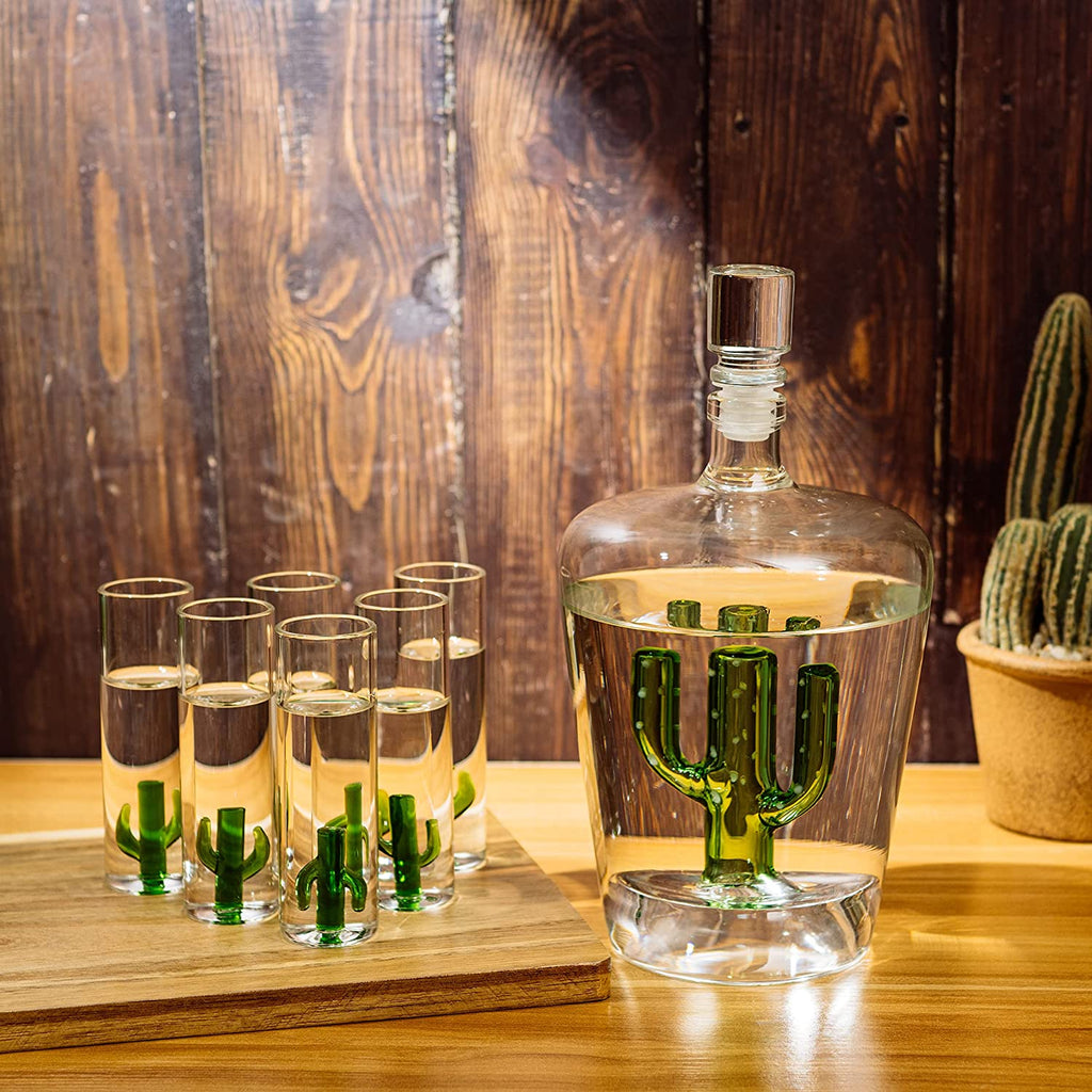 Tequila Decanter Set with Cactus Decanter (Cactus)-1