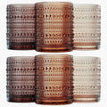 Hobnail Drinking Glasses, Venus Colors Beaded Tumbler | Set of 6-0