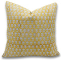 Handmade Block Print 16x16 Pillow Thick Linen FWR