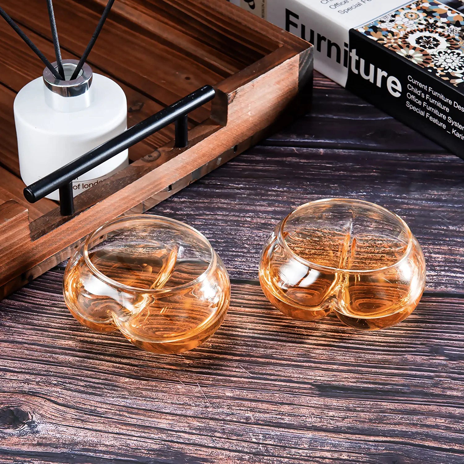 Deez Nuts Drinking Wine & Whiskey Glasses - 2 Set-1