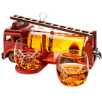 Firetruck Whiskey Decanter with Two 12 oz