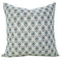 "GURU 16x16 Block Print Viscose Linen Brown Pillow Cover"