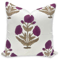 Block Print Thick Cotton White 18x18 Pillow Cover - BDSHA