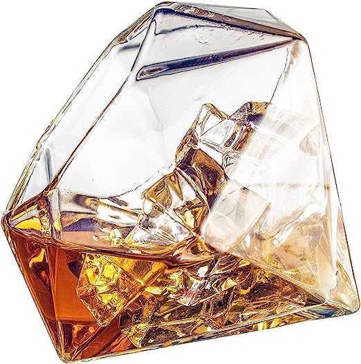 Set of 4 Diamond Whiskey & Wine Glasses 10oz-4