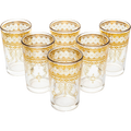 Gold Moroccan Glasses Artisan Hand-Made Multipurpose 220 ml