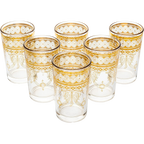 Gold Moroccan Glasses Artisan Hand-Made Multipurpose 220 ml