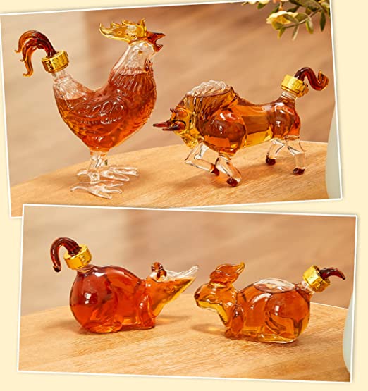 12 Chinese Zodiac Wine & Whiskey Decanter Set | Set of 12-1