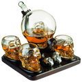Skull Skeleton Wine & Whiskey Globe Decanter Set 850 mL-0