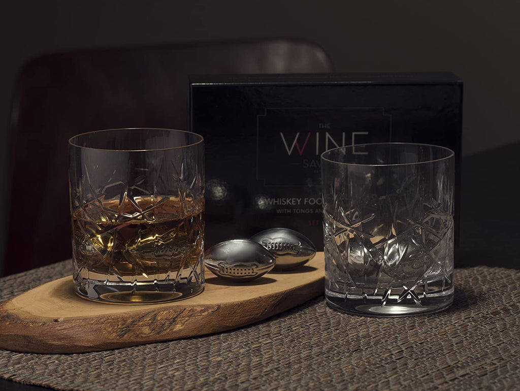 Football Whiskey Stones, 6 Stones Rocks Cubes-1