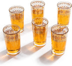 Gold Moroccan Glasses Artisan Hand-Made Multipurpose 220 ml