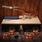 AR15 Whiskey Gun Decanter Flag Set - 1000ml Rifle & Pistol Set