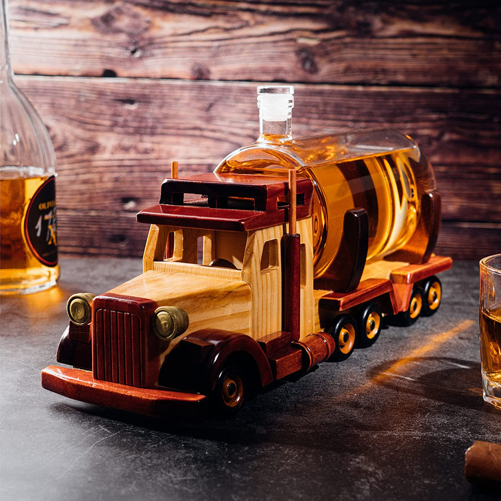 Truck Wine & Whiskey Decanter, 1000ml 18"L-1