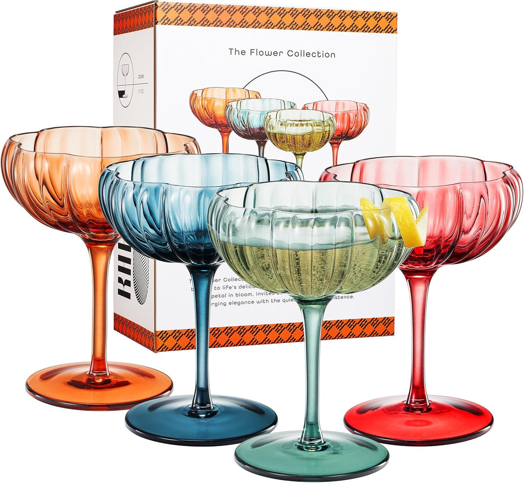 Khen Flower Modern Wavy Glass Coupes Martini-0
