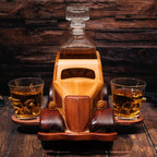 Old Fashioned Car Whiskey Decanter Set, Very Large 15" x 13" x 7" 750ml-2