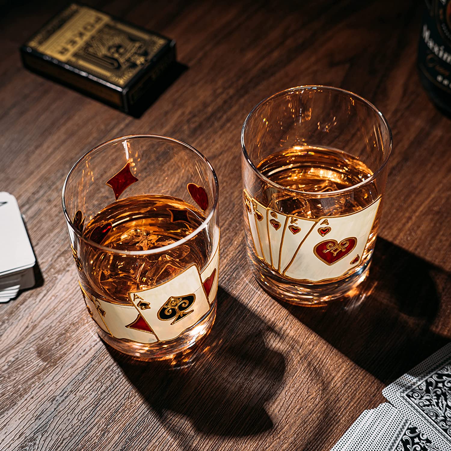 Playing Cards Drinking Glasses - Set of 2-3