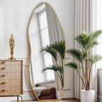 68 Inch Full Length Floor Standing Mirror Gold Frame-1