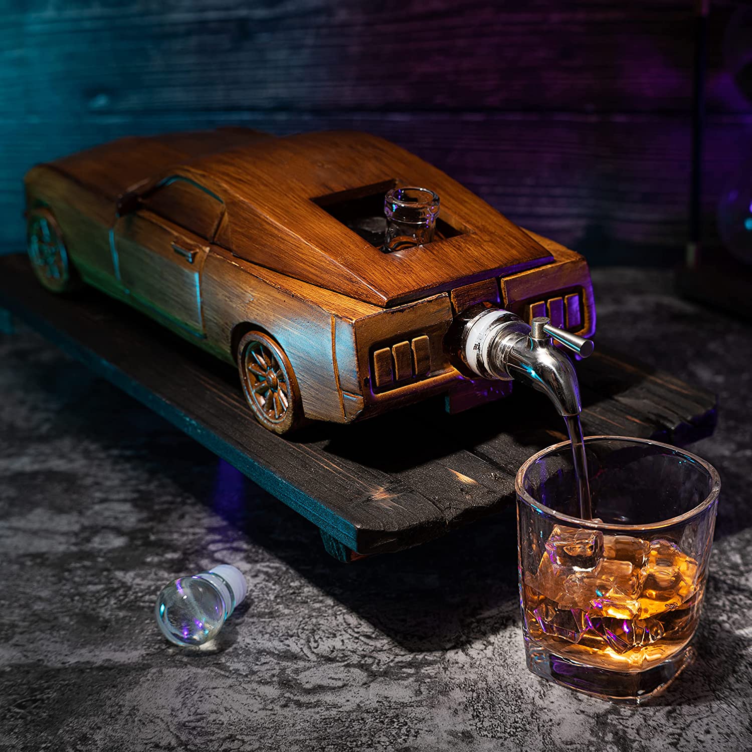 Car Wine & Whiskey Decanter Set 500ml - 13" L-2