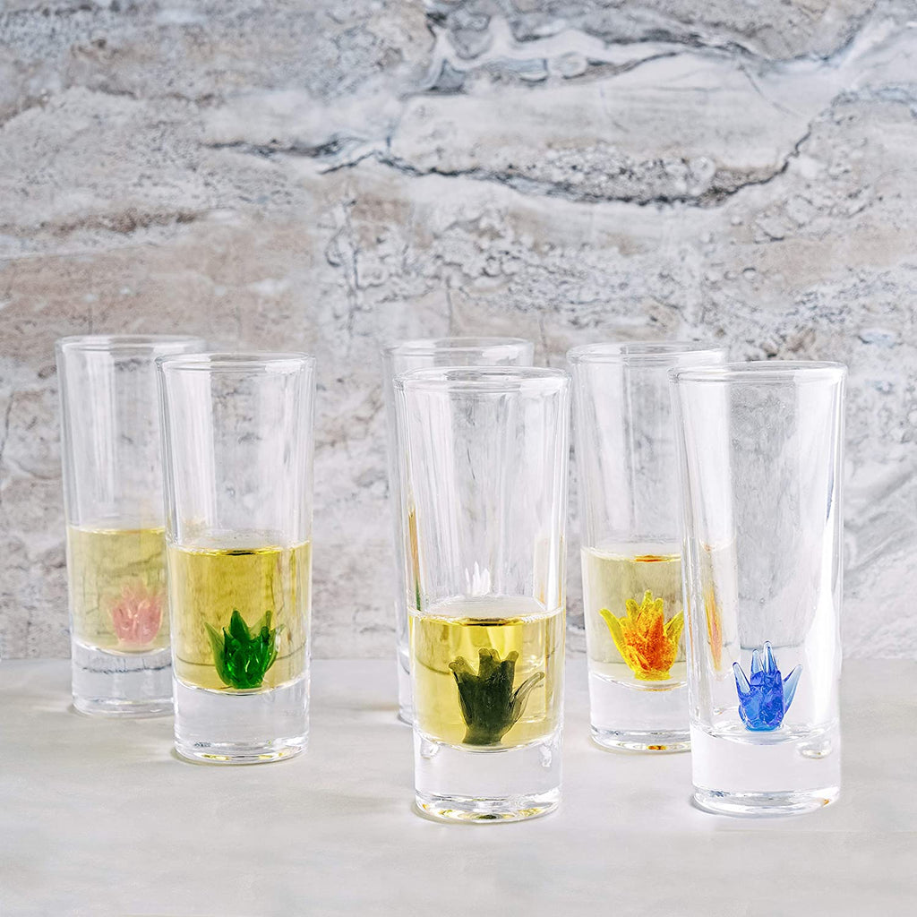 Tequila Decanter Set With Agave Decanter and 6 Agave Shot Glasses